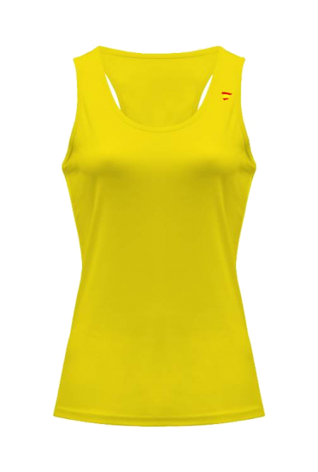 Camiseta tecnica tirantes amarilla