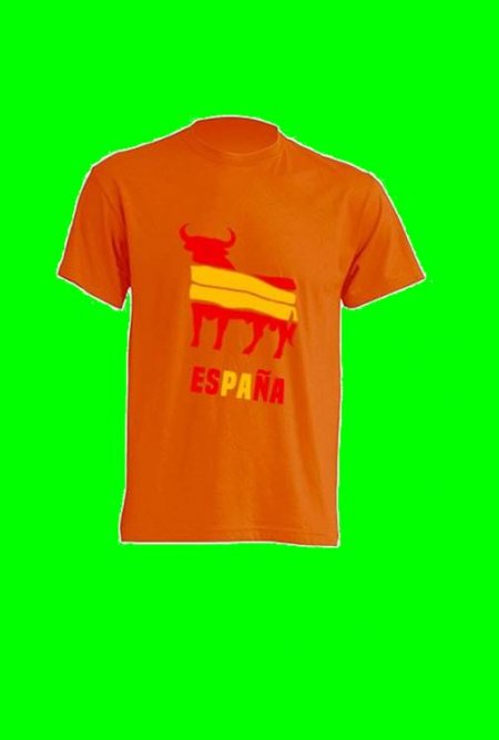 foto camiseta naranja toro hombre